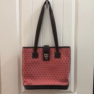 Dooney & Bourke Red handbag Tote with leather trim